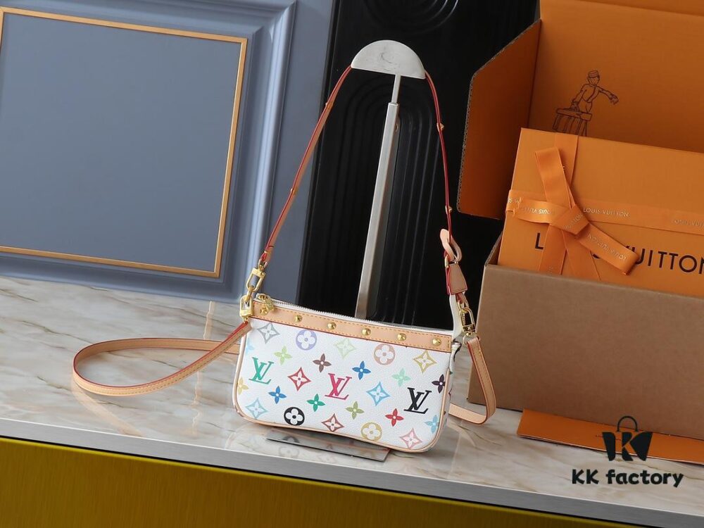 693025fb12f62673a6fadcef Upgraded Original M13663 M13404 M13440 M92649 Pochette Accessoires Bag in Coated Canvas with Vibrant Monogram Pattern