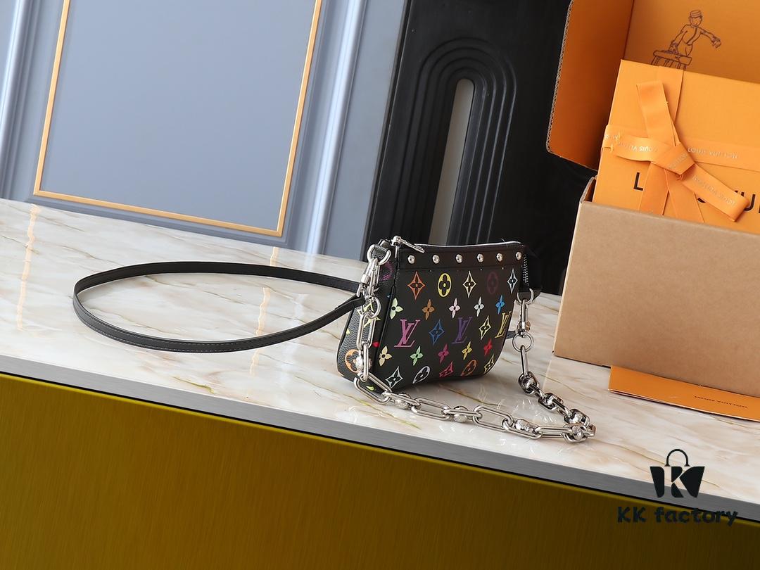6930260112f62673a6fadcf9 Upgraded Original M13663 M13404 M13440 M92649 Pochette Accessoires Bag in Coated Canvas with Vibrant Monogram Pattern