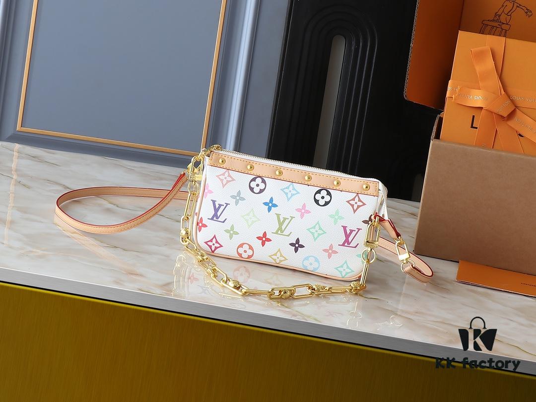 6930260512f62673a6fadcfe Upgraded Original M13663 M13404 M13440 M92649 Pochette Accessoires Bag in Coated Canvas with Monogram Multicolore