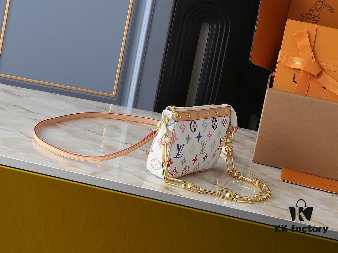 6930260612f62673a6fadcff Upgraded Original M13663 M13404 M13440 M92649 Pochette Accessoires Bag in Coated Canvas with Monogram Multicolore