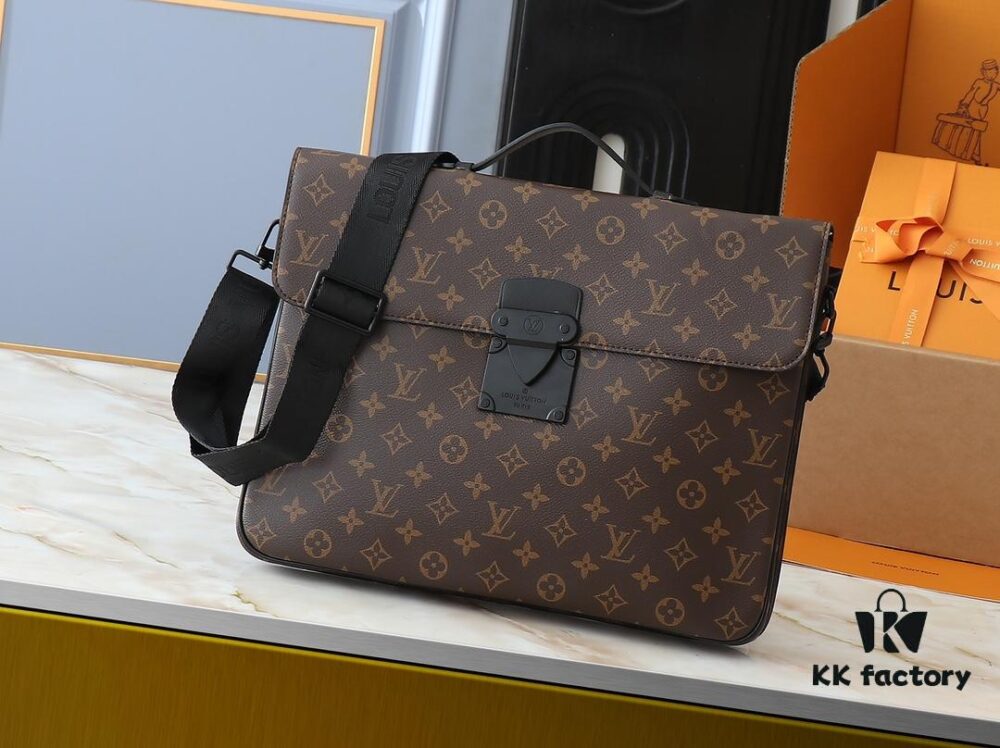 Upgraded Original [M20835 Embossed Black Monogram] S-Lock Briefcase
