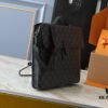 Upgraded Original Version [M20835 Embossed Black Flower Vintage Flower] S-Lock Briefcase in Taurillon Monogram Leather