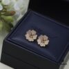 693036a0f09edb6de4c4cca9 Chopard High-End Stud Earrings with Signature Moving Diamond, 18K Rose Gold and White Gold, Hypoallergenic Silver Pin, Logo on Glass