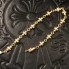 High-Version Chrome Hearts 22K Diamond-Inlaid Cross Bracelet