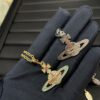 Vivienne Saturn Colored Diamond Full-Pavé Necklace