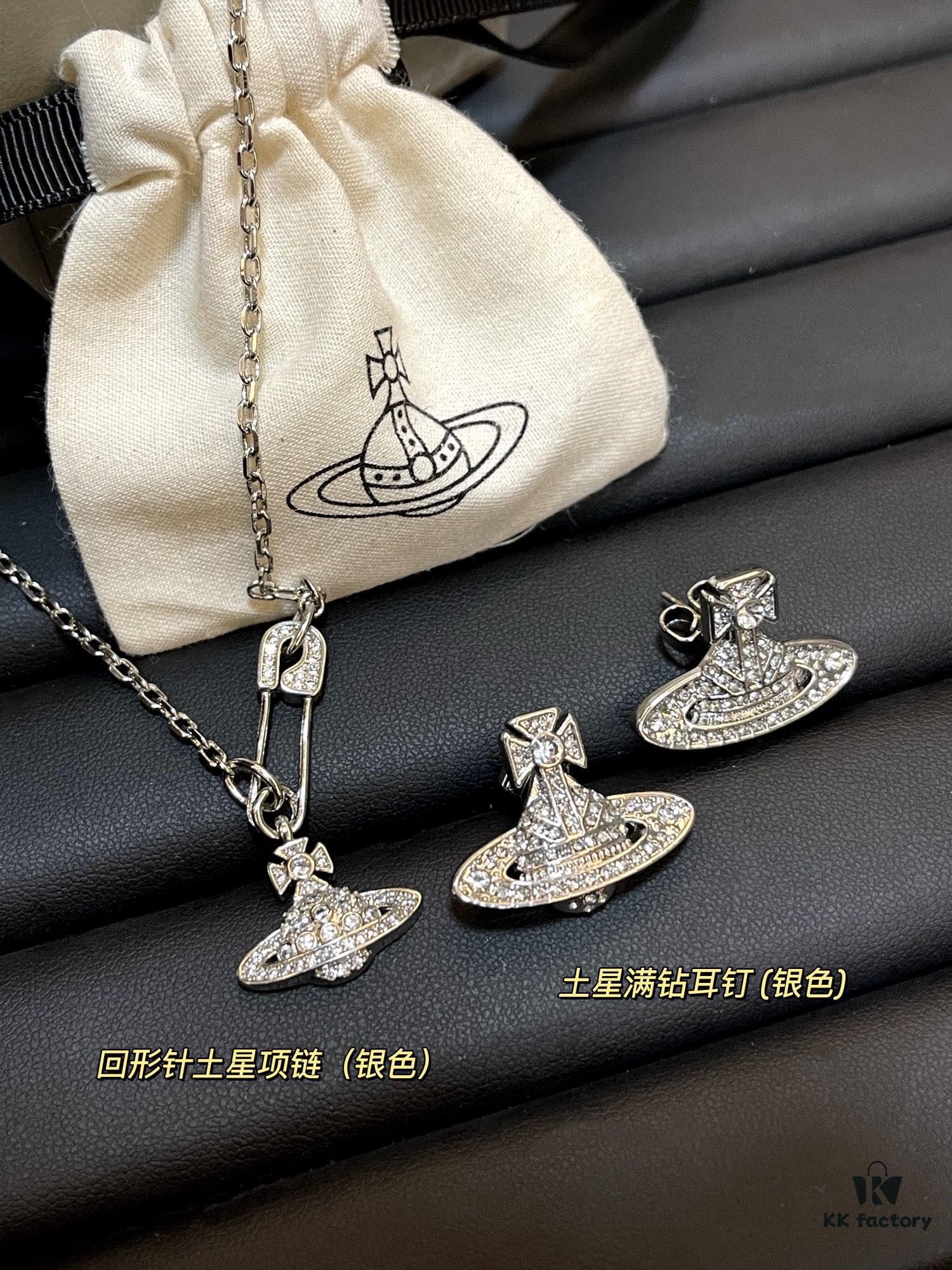 693036cff09edb6de4c4cce6 Vivienne Westwood Saturn Collection Enamel Ceramic Necklace/Bracelet/Stud Earrings 2023 New Arrivals (17 Styles Combined)