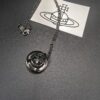 West Queen Black Gold Purple Glass Ball Necklace
