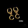 69303706f09edb6de4c4cd21 Celine Letter Earrings, ZP-Consistent Material! 26 Letters, Authentic Craftsmanship, Thick Gold Plating!