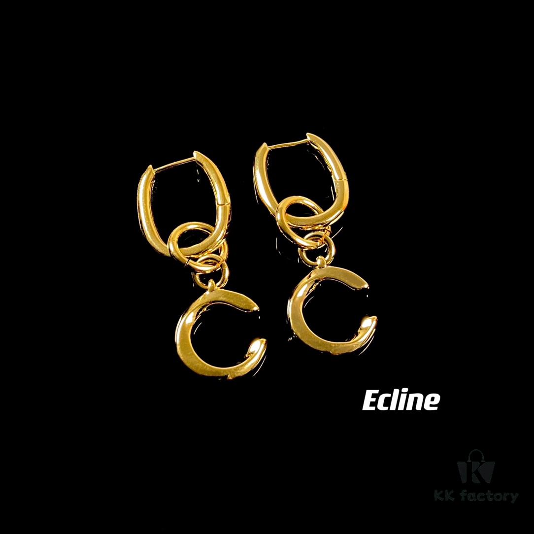 69303706f09edb6de4c4cd21 Celine Letter Earrings, ZP-Consistent Material! 26 Letters, Authentic Craftsmanship, Thick Gold Plating!