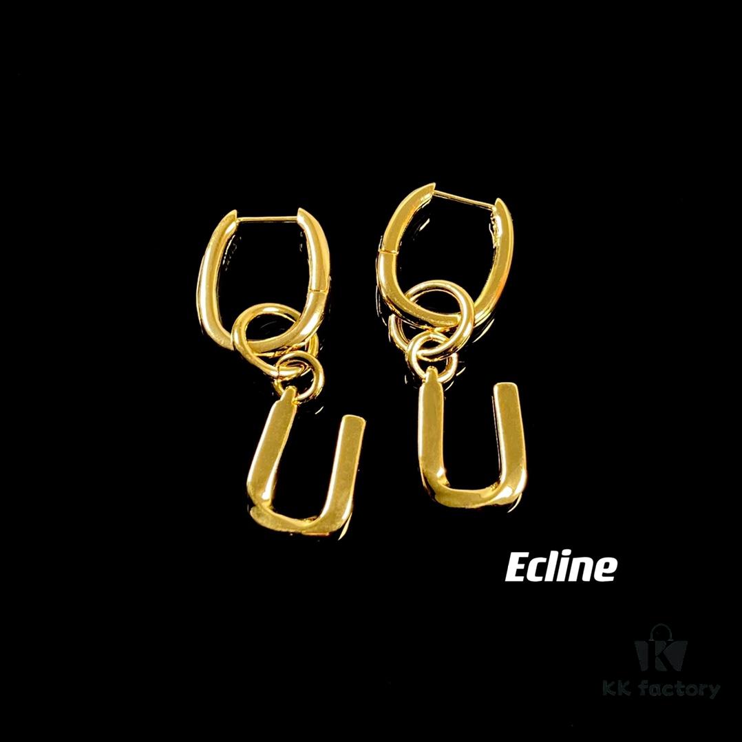 69303708f09edb6de4c4cd24 Celine Letter Earrings, Consistent ZP Material! 26 Letters, Authentic Craftsmanship, Thick Gold Plating!