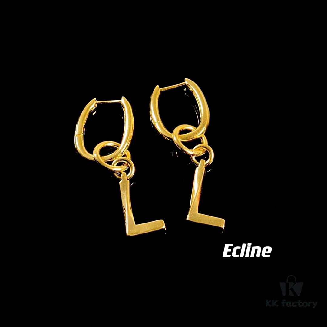 69303728f09edb6de4c4cd40 Celine Letter Earrings, ZP-Consistent Material! 26 Letters, Authentic Craftsmanship, Thick Gold Plating!