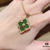 Buccellati Opera Tulle Four-Leaf Clover Dual-Sided Pendant Necklace with Blue Agate