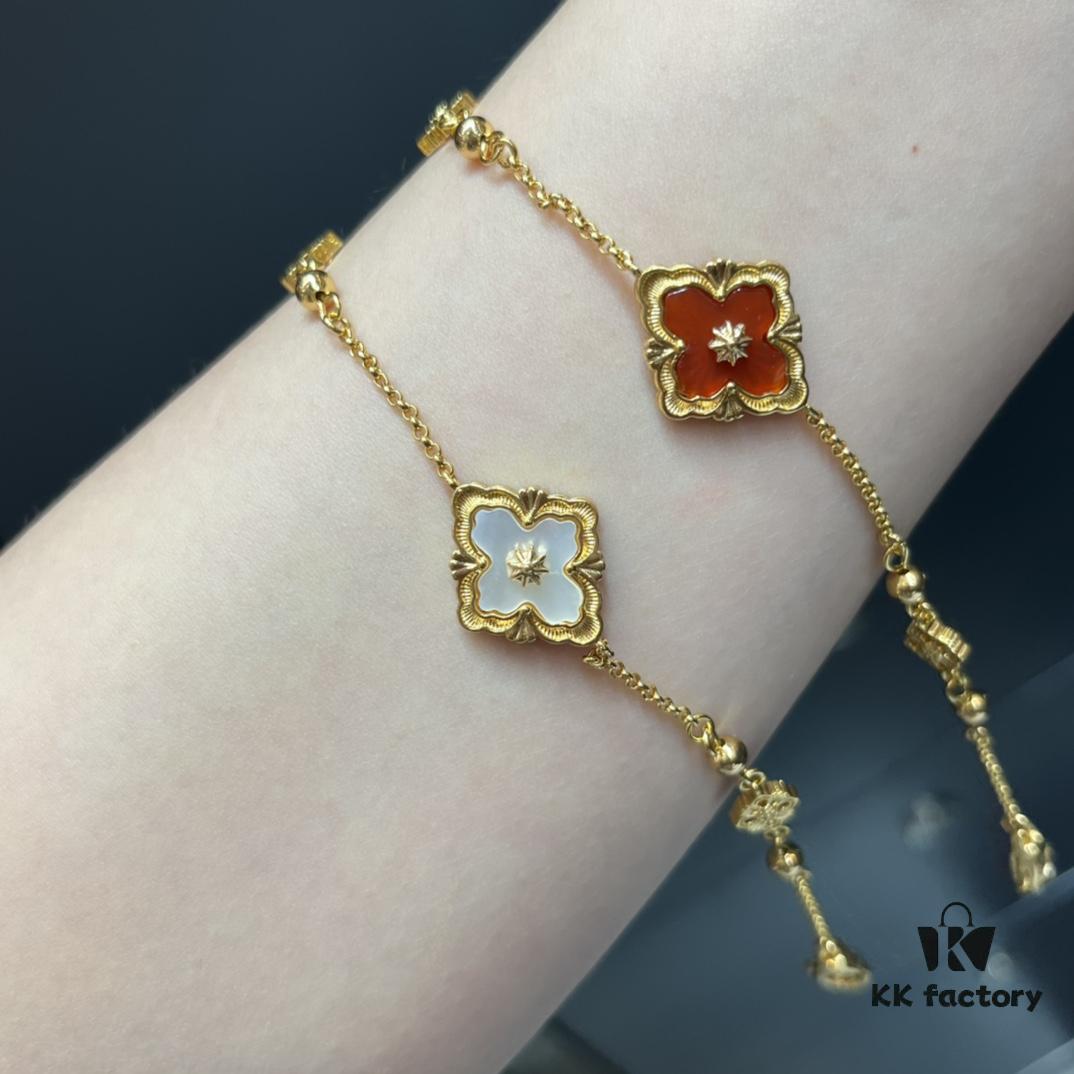 69303734f09edb6de4c4cd4c Buccellati! Ready to Ship! Reversible Double-Sided Wearable Single Flower Necklace / Bracelet, Even More Beautiful in Real Life – Can't Capture Its Beauty in Photos