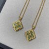 69303745f09edb6de4c4cd60 Handcrafted Gold Wire Inlaid with Tianhe Stone and Enamel, V-Gold Plated 22K Gold Hollow Design