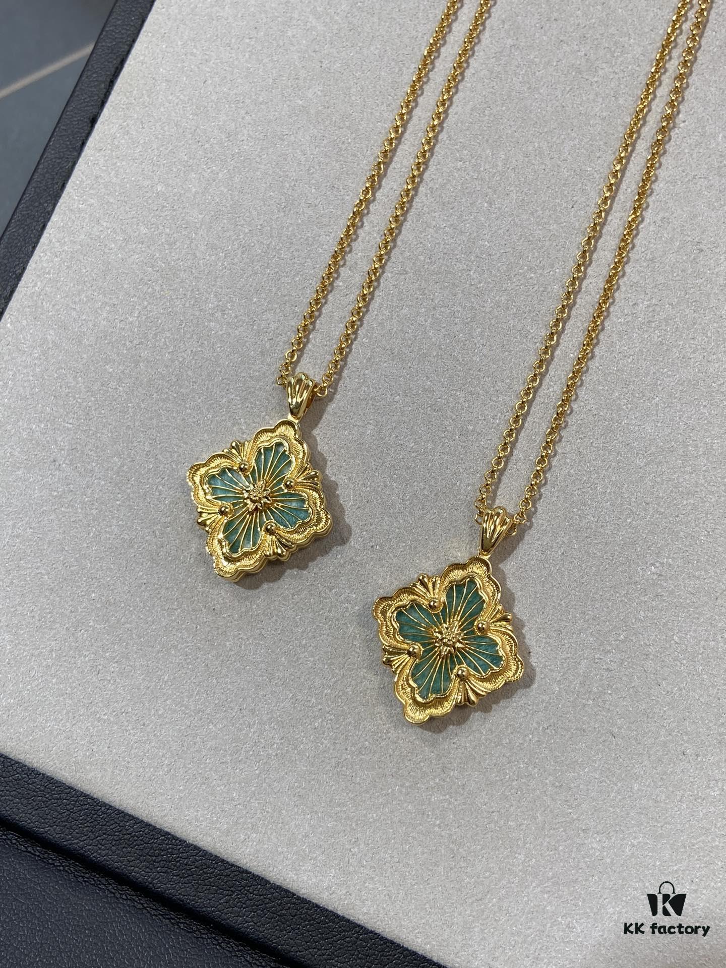 69303745f09edb6de4c4cd60 Handcrafted Gold Wire Inlaid with Tianhe Stone and Enamel, V-Gold Plated 22K Gold Hollow Design