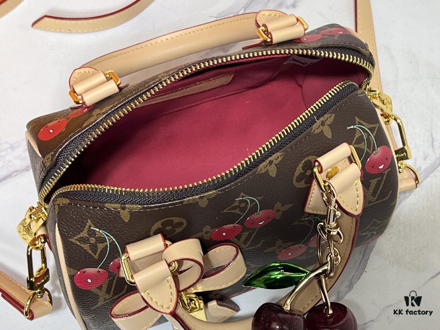 69303787f09edb6de4c4cda3 Upgraded Original Cherry 🍒 M13094 M46234 M46222 Speedy Bandoulière 20 Handbag