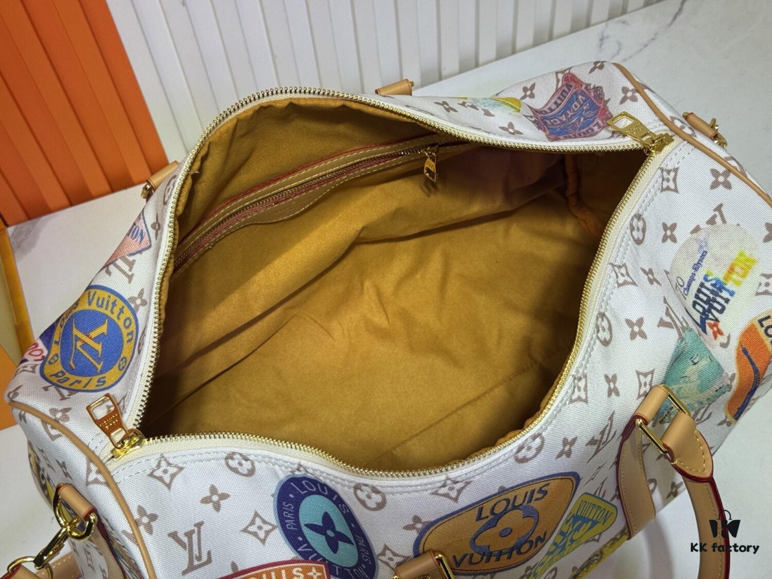 M14736 Keepall Bandoulière 45 Travel Bag in Monogram Dune Fabric
