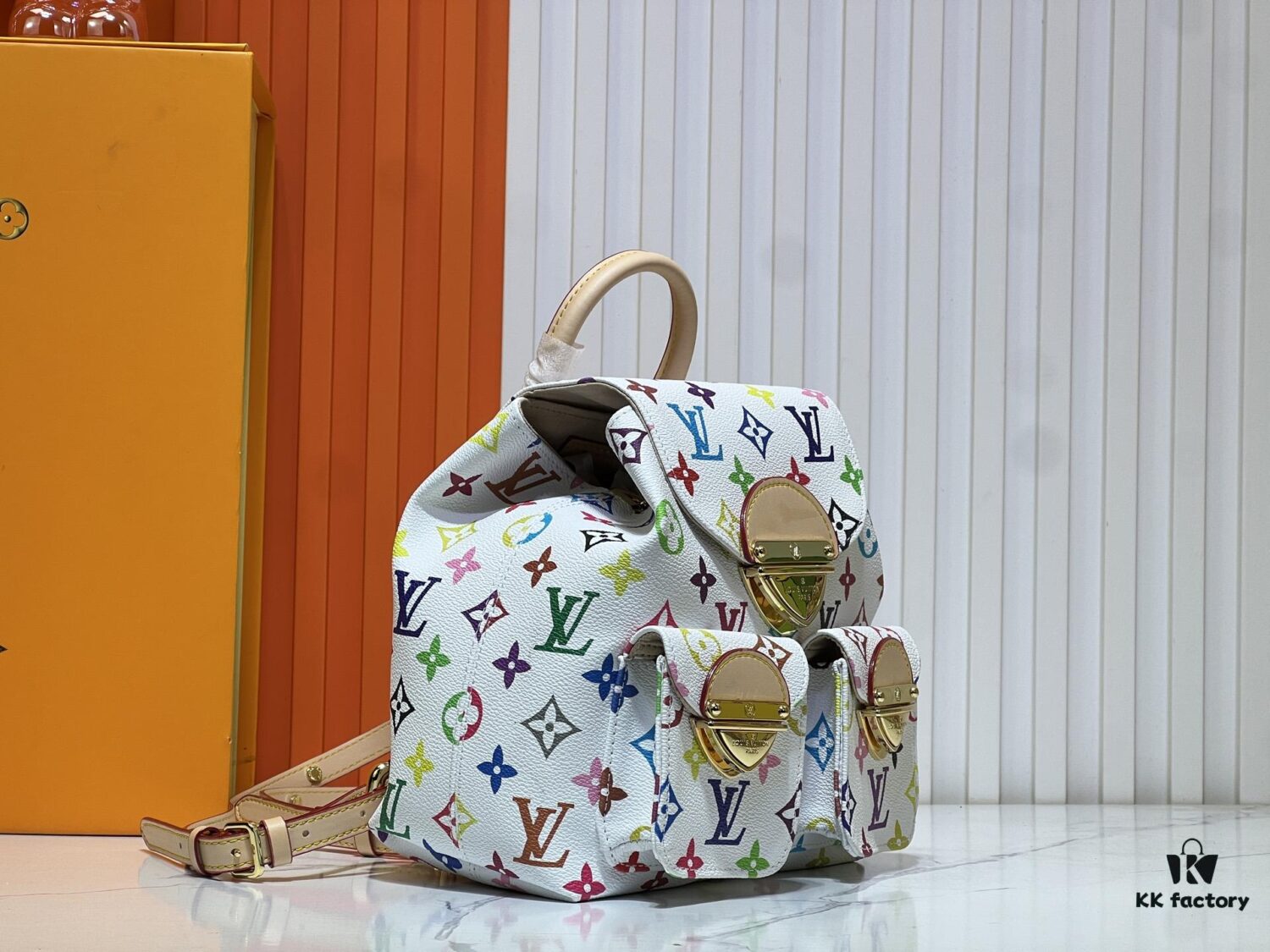 693037a3f09edb6de4c4cdbe VENICE Backpack M13081-M46836 White Multicolor (Takashi Murakami)