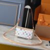 Upgraded Original M13663 M13404 M13440 M92649 Pochette Accessoires Bag in Coated Canvas with Vibrant Monogram Pattern