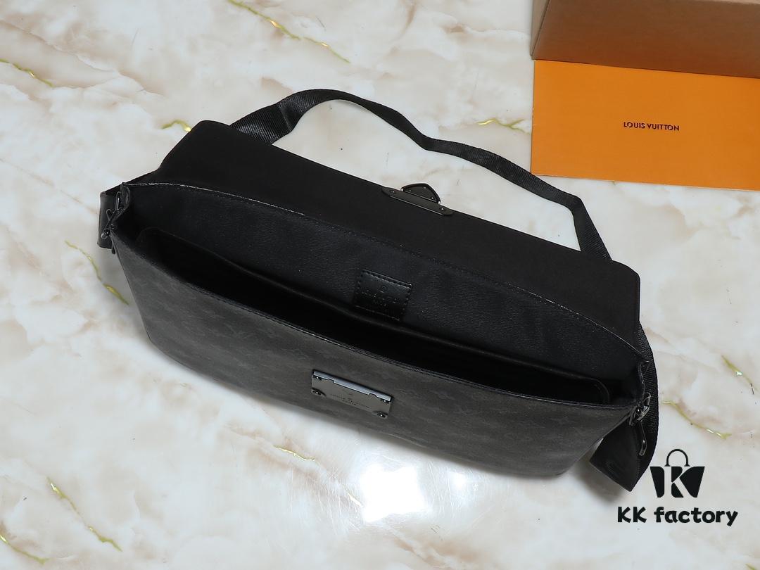 Upgraded Original Version [M20835 Embossed Black Flower Vintage Flower] S-Lock Briefcase in Taurillon Monogram Leather