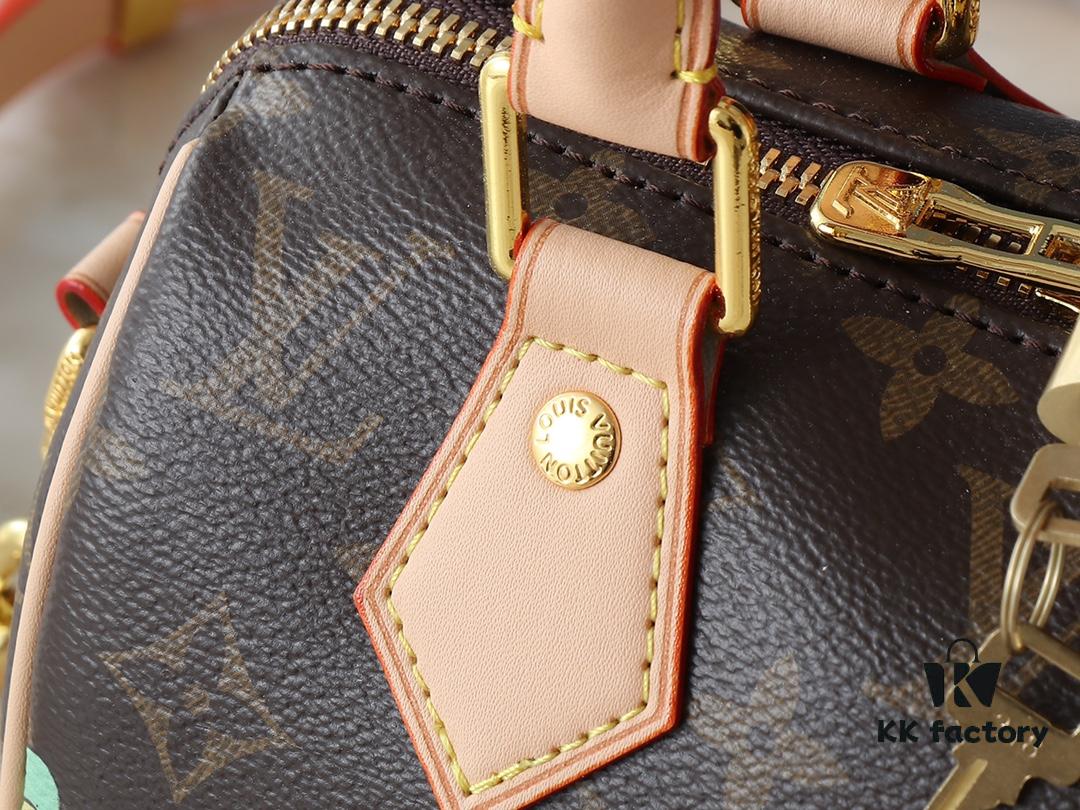 693037aff09edb6de4c4cdca Upgraded Original 🔥Authentic Hardware and Straps🔥 M14175 M46234 This Speedy Bandoulière 20 Handbag combines Monogram canvas with cowhide leather trims, expressing a fashionable flair through the vibrant elements of the Louis Vuitton x Takashi Murakami Re-Edition collection. The front and back reimagine the Monogram flower pattern based on Murakami's 'Superflat' art concept. A striking padlock adorns the zip closure, while Toron handles and a detachable, adjustable chain strap ensure comfortable carrying. Dimensions: 20.5 x 13.5 x 12.0 cm (L x H x W)