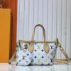 693037b5f09edb6de4c4cdd0 M46705 NEVERFULL BB Bag in White with Tricolor Design, Collaborated with Takashi Murakami