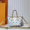 693037b7f09edb6de4c4cdd3 M46705 NEVERFULL BB Bag in White with Tricolor Design, Collaborated with Takashi Murakami