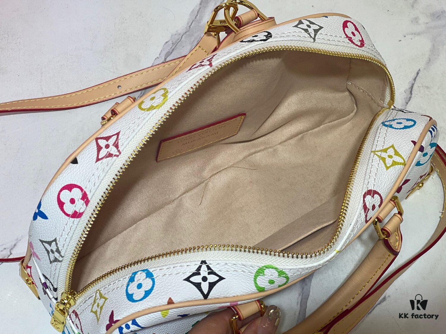 693037dbf09edb6de4c4cded Upgraded Original M13084 Handbag East West Bag from Louis Vuitton x Takashi Murakami Reissue Collection