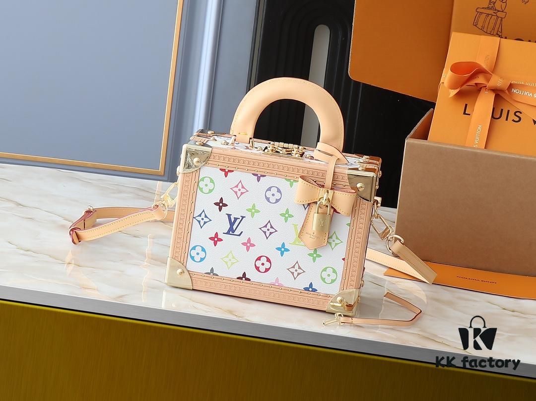 693037f9f09edb6de4c4ce10 Upgraded Original M13125 M45675 Louis Vuitton x Takashi Murakami Petite Valise Bag
