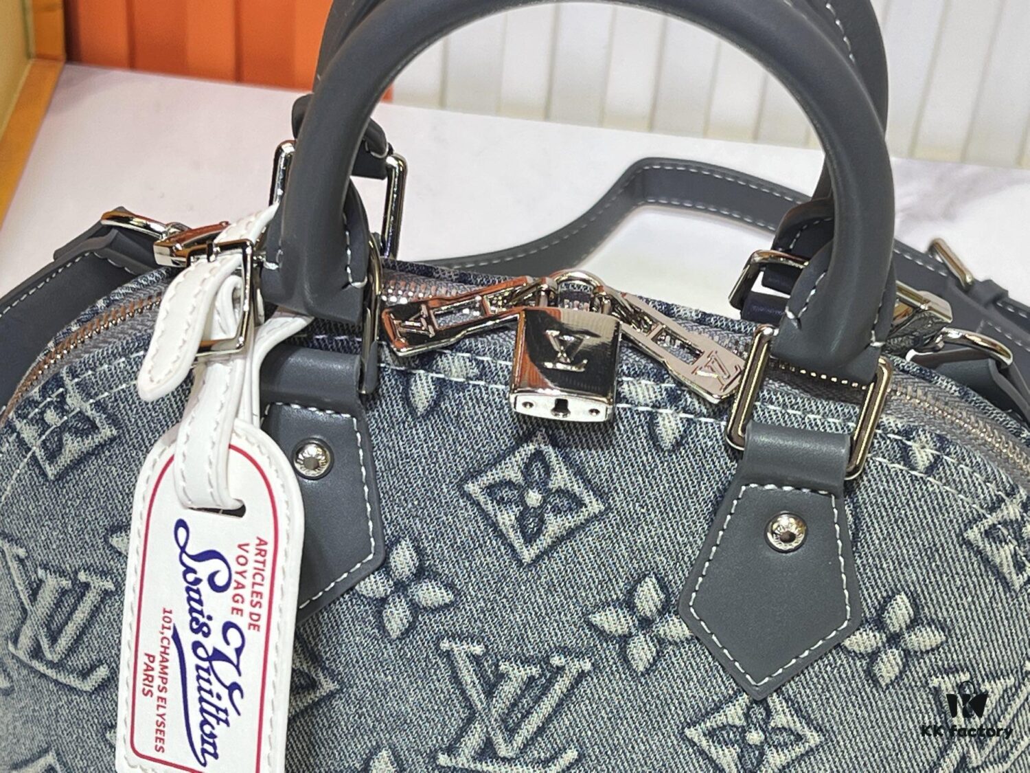 69303872f09edb6de4c4ce8a Upgraded Embossed Denim M53152 This Charming Alma BB Handbag Originates from Louis Vuitton's Classic 1934 Design