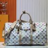 69303879f09edb6de4c4ce8f M13742 White Color Black Color Travel Bag Keepall Bandoulière 45
