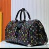 69303888f09edb6de4c4ce97 M13742 Multicolor White and Black Travel Bag, LV x TM KEEPALL BANDOULIÈRE 45, New Arrival