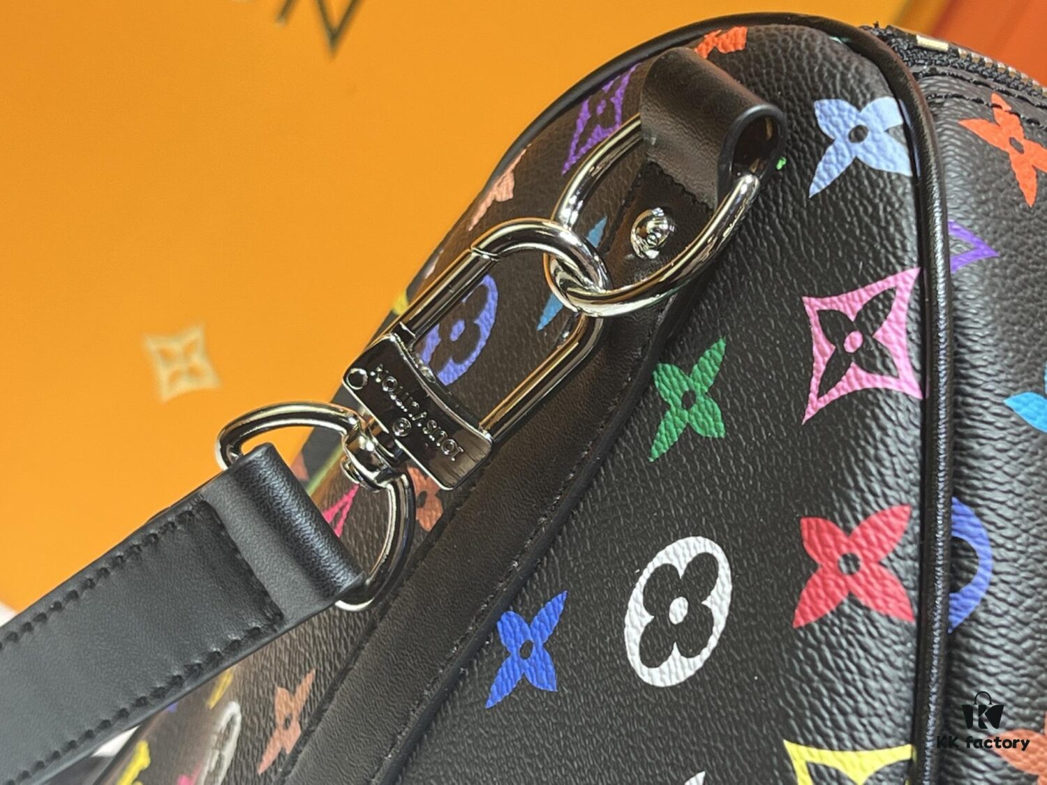 6930388af09edb6de4c4ce98 M13742 Multicolor White and Black Travel Bag, LV x TM KEEPALL BANDOULIÈRE 45, New Arrival