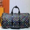 6930388bf09edb6de4c4ce99 M13742 Multicolor White and Black Travel Bag, LV x TM KEEPALL BANDOULIÈRE 45, New Arrival