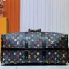 69303895f09edb6de4c4ce9c M13742 Multicolor White and Black Travel Bag, LV x TM KEEPALL BANDOULIÈRE 45, New Arrival