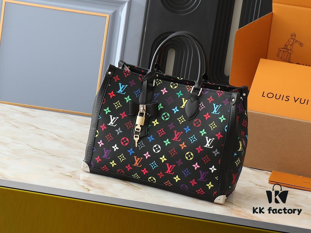 693038c4f09edb6de4c4cec8 Upgraded Original M13079 Louis Vuitton x Takashi Murakami Re-Edition Series OnTheGo MM Handbag