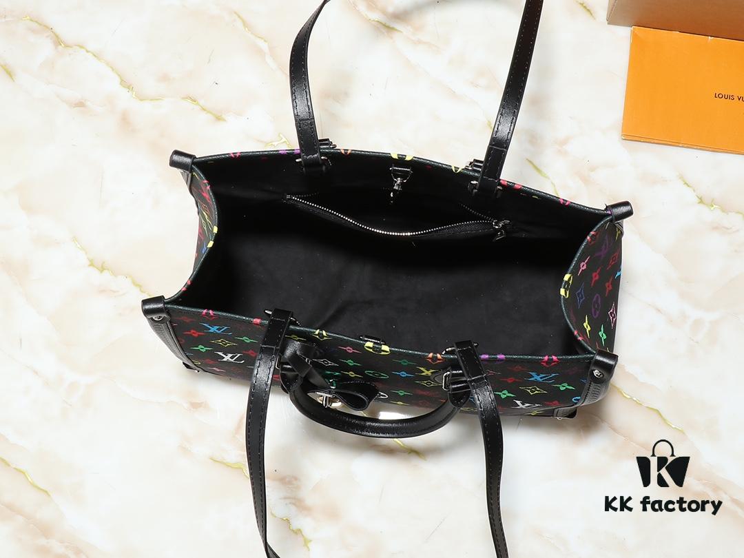 693038ccf09edb6de4c4cece Upgraded Original M13079 Louis Vuitton x Takashi Murakami Re-Edition Series OnTheGo MM Handbag