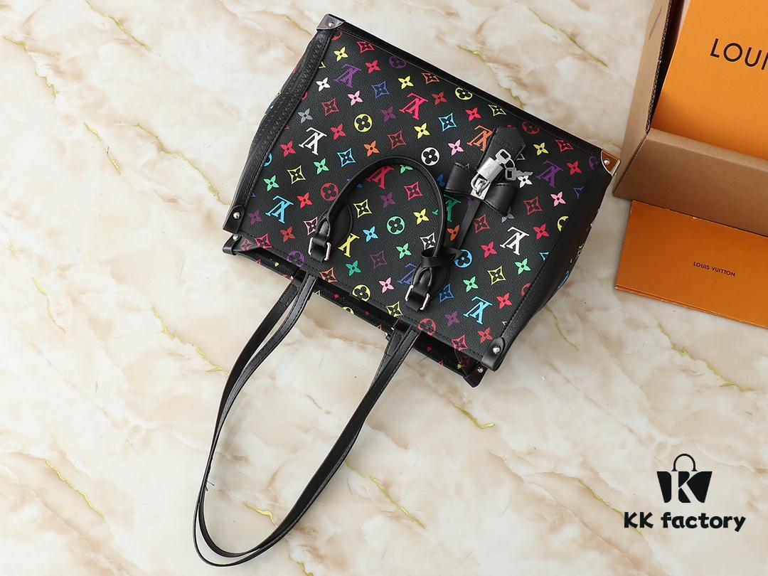 693038cdf09edb6de4c4ced0 Upgraded Original M13079 Louis Vuitton x Takashi Murakami Re-Edition Series OnTheGo MM Handbag