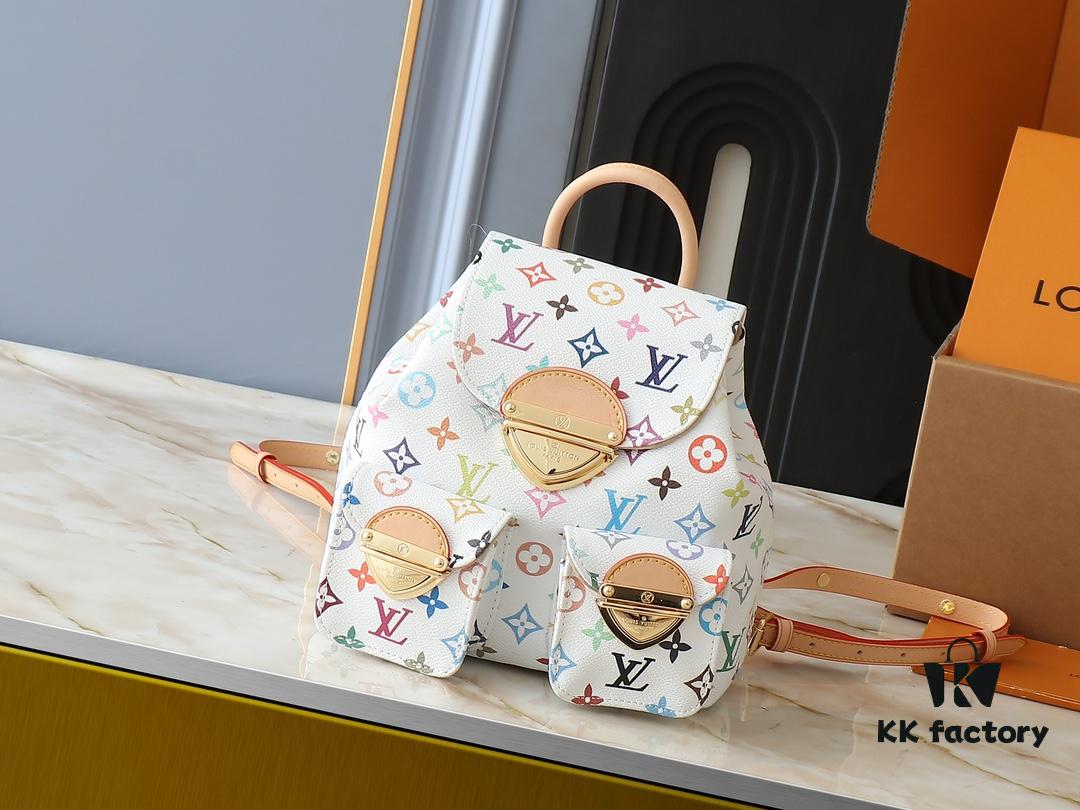 693038d6f09edb6de4c4ceda Upgraded Original M13081 M46836 This Venice Backpack Crafted from Coated Canvas with Vivid Hues by Japanese Artist Takashi Murakami Depicting the Monogram Pattern, Showcasing the Playful Spirit of the Louis Vuitton x Takashi Murakami Reissue Collection