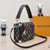 693038f0f09edb6de4c4cef9 M14046 M46358 Black Tricolor White Tricolor Side Trunk Medium Handbag