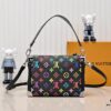 693038f1f09edb6de4c4cefa M14046 M46358 Black Tricolor White Tricolor Side Trunk Medium Handbag