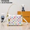 693038f5f09edb6de4c4ceff M14046 M46358 Black Tricolor White Tricolor Side Trunk Medium Handbag