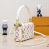 693038f7f09edb6de4c4cf00 M14046 M46358 Black Tricolor White Tricolor Side Trunk Medium Handbag