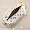 69303900f09edb6de4c4cf0a M14046 M46358 Black Tricolor White Tricolor Side Trunk Medium Handbag