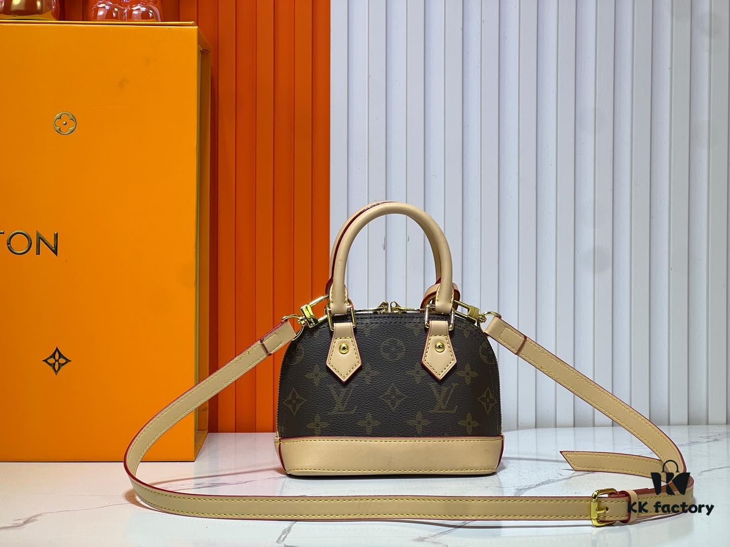 Upgraded Original Version [Louis Vuitton Alma Nano Shell Handbag] M82717 M90611 Mini Shell Bag Kiki Starry Series New Launch Nano Alma Bag