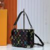 69303925f09edb6de4c4cf3d M14046 M46358 Black Tricolor White Tricolor Medium Side Trunk Bag