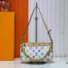 69303960f09edb6de4c4cf9c M13404 Black and White Pochoir Coated Canvas Pochette Accessoires Bag
