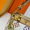 69303961f09edb6de4c4cfa2 M13404 Black and White Pochoir Coated Canvas Pochette Accessoires Bag