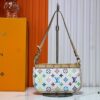 69303963f09edb6de4c4cfa3 M13404 Black and White Pochoir Coated Canvas Pochette Accessoires Bag