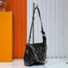69303964f09edb6de4c4cfa6 M13404 Black and White Coated Canvas Pochette Accessoires Bag